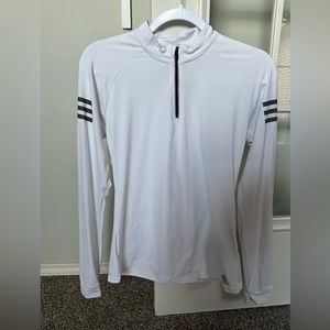 Adidas white quarter zip pullover in great condition!